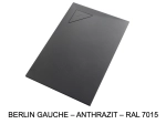 Design-Duschwanne, mit Eckablauf bei 17 x 17 cm, Breite 100 bis 200 x B. 70 bis 100 cm, rutschfest, Maßanfertigung in cm, KOSTENLOSE LIEFERUNG